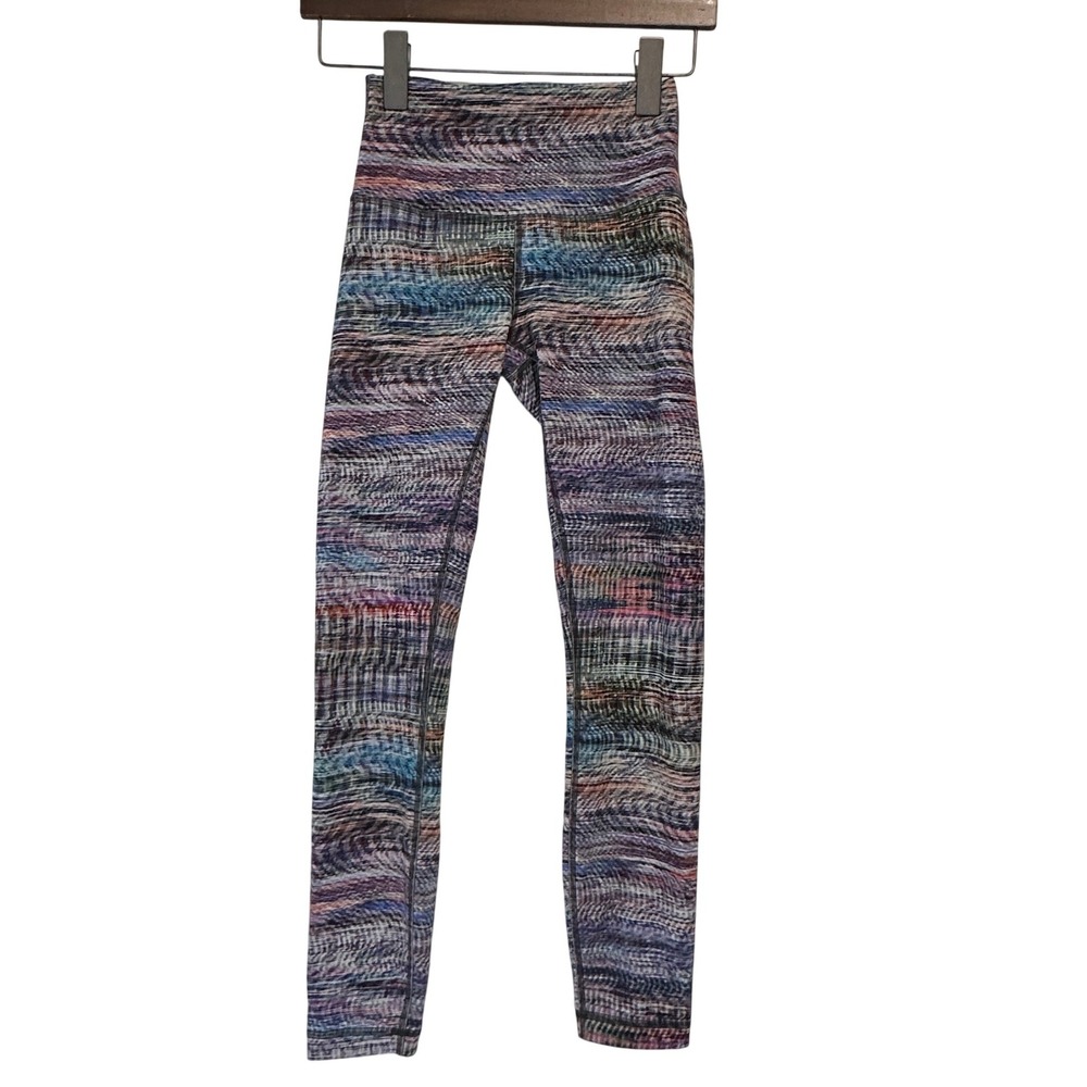 Lululemon Wunder Under High-Rise Tight Multi Color‎ Digital Wave Luxtreme Size 4